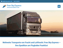 Tablet Screenshot of freeskyexpress.com